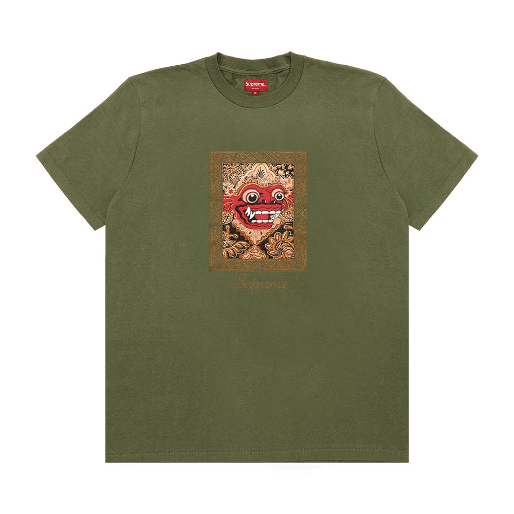 Supreme Barong Patch Shorts-Sleeve Top Olive