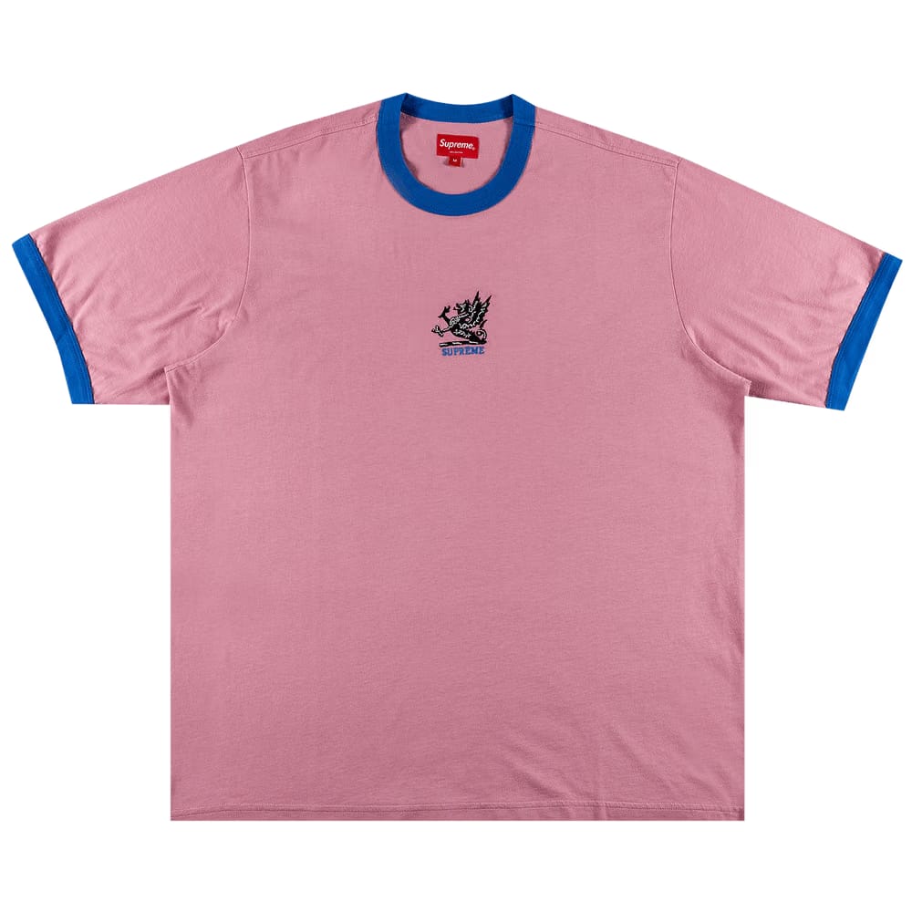 Supreme Dragon Ringer T-Shirt Rose