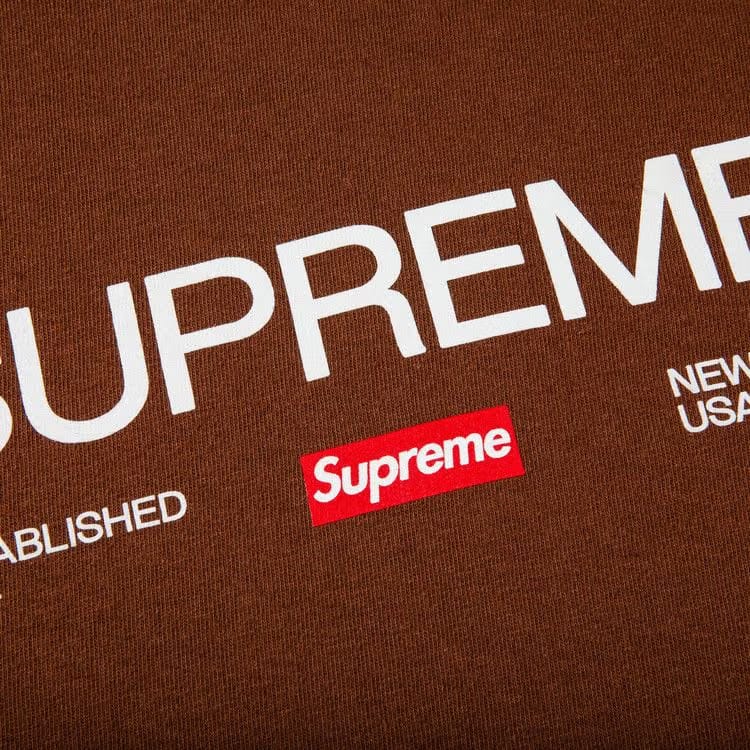 Supreme Est. 1994 T-Shirt Brown