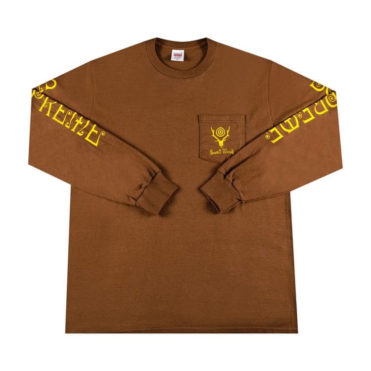 Supreme x SOUTH2 WEST8 Long-Sleeve Pocket T-Shirt Brown