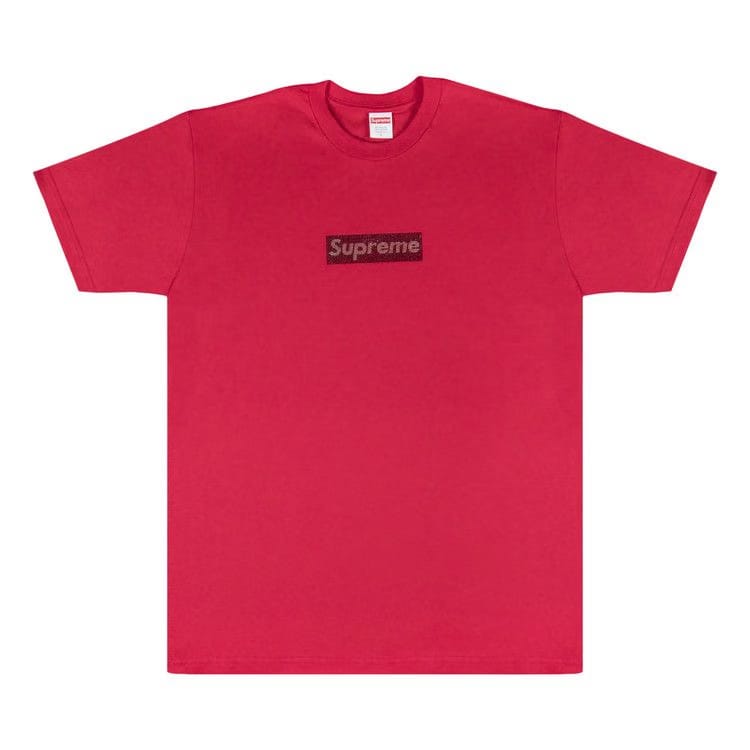 Supreme x Swarovski Box Logo T-Shirt Red