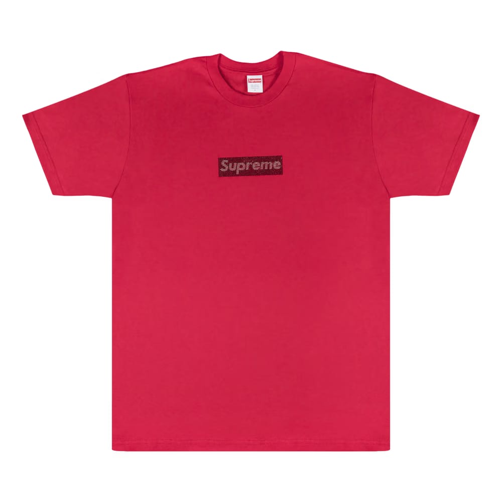 Supreme x Swarovski Box Logo T-Shirt Red