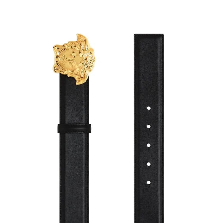 Versace La Medusa Leather Belt Black