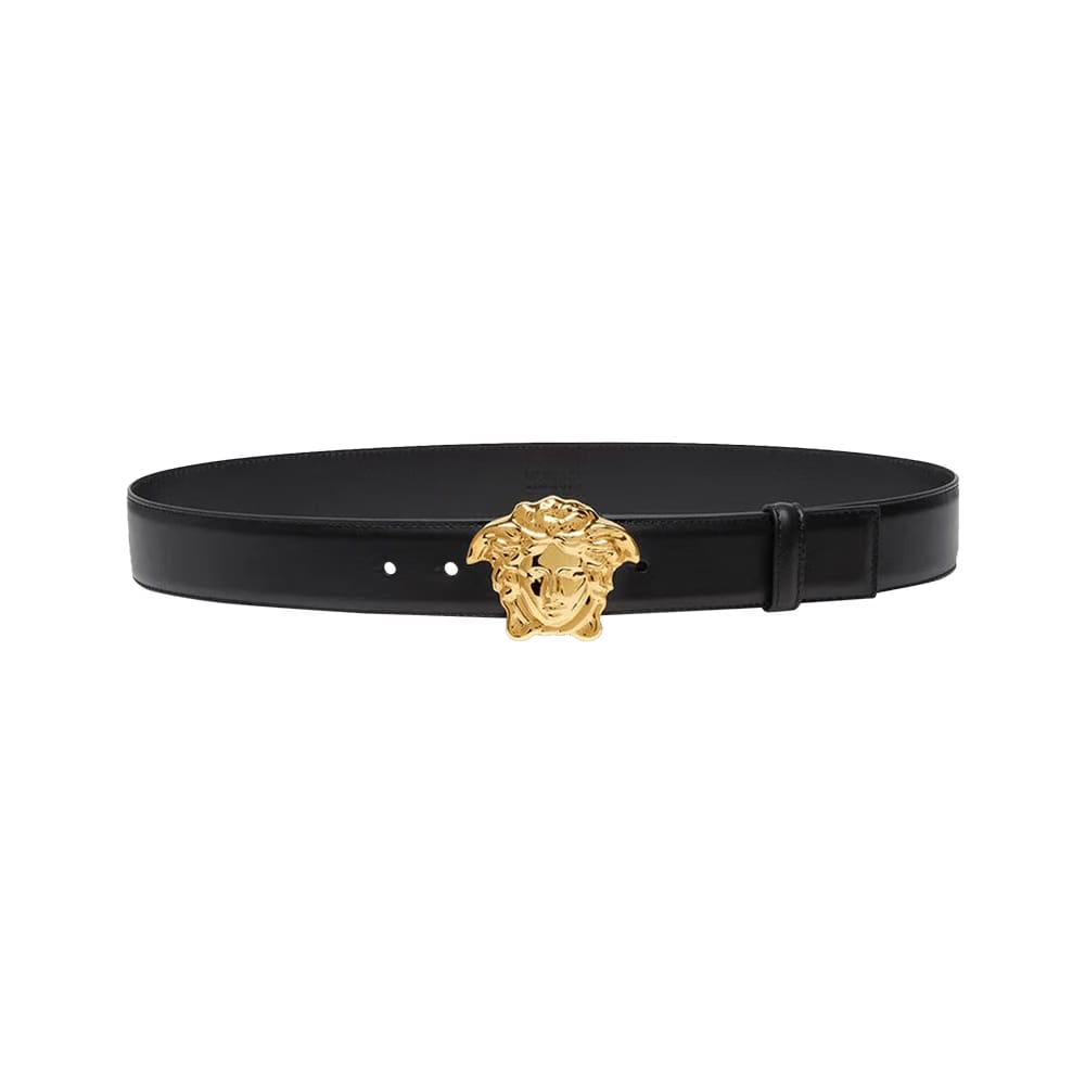 Versace La Medusa Leather Belt Black
