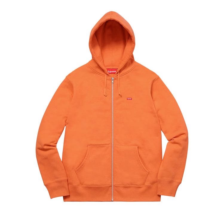Supreme Small Box Zip Up Sweatshirt Bright Orange
