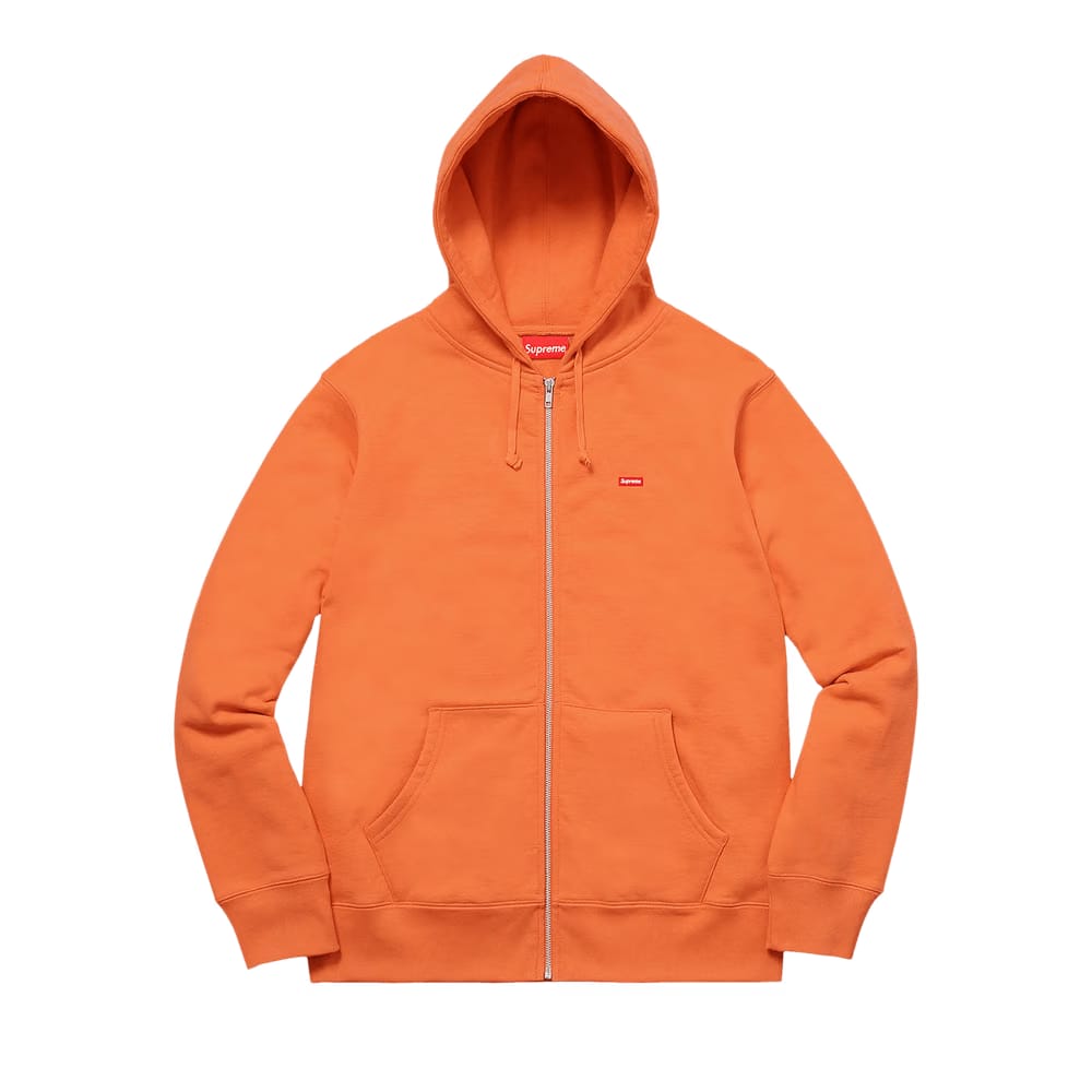 Supreme Small Box Zip Up Sweatshirt Bright Orange
