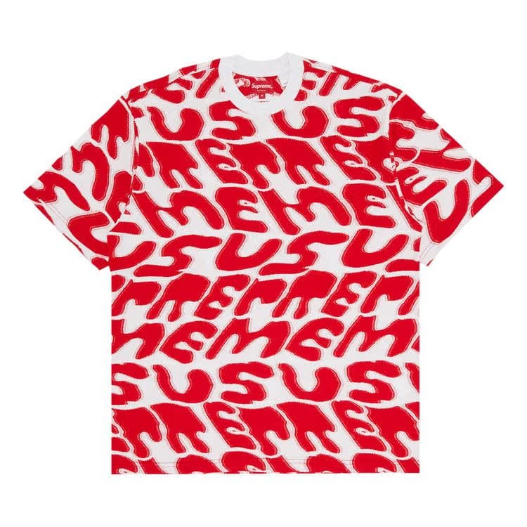 Supreme Stacked Intarsia Shorts-Sleeve Top White