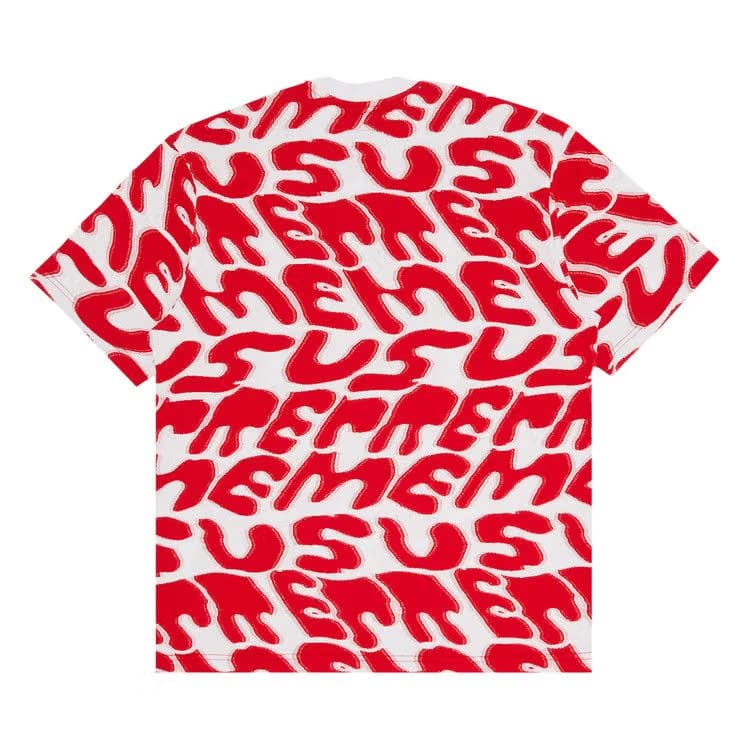 Supreme Stacked Intarsia Shorts-Sleeve Top White