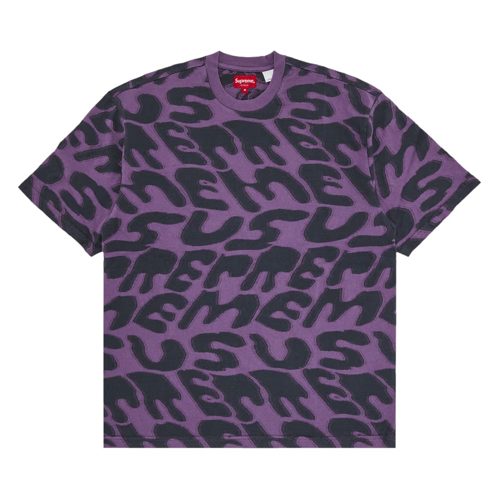 Supreme Stacked Intarsia Shorts-Sleeve Top Dusty Purple