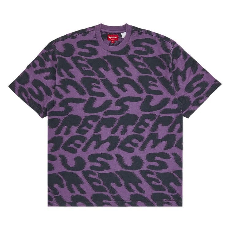 Supreme Stacked Intarsia Shorts-Sleeve Top Dusty Purple