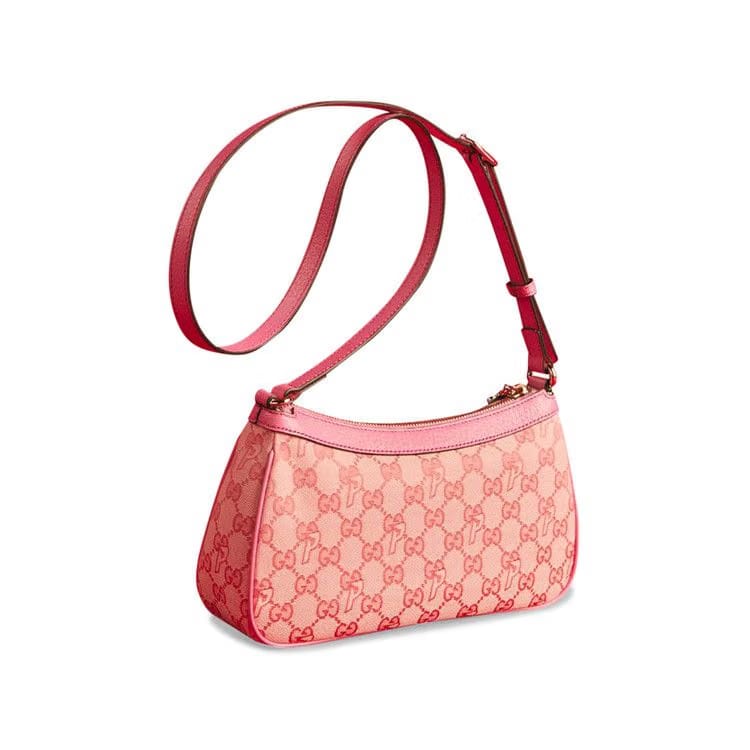 Gucci x Palace GG-P Canvas Half-Moon Mini Bag Pale Pink
