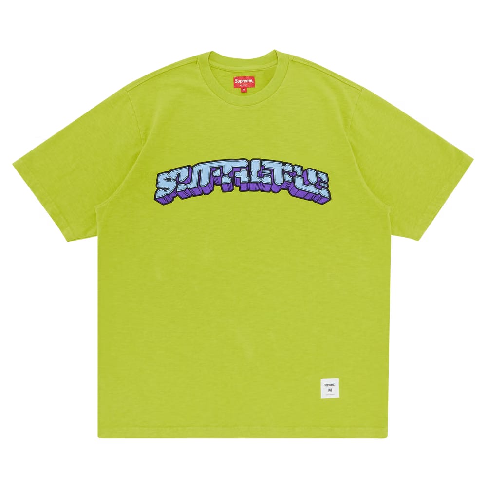 Supreme Block Arc Shorts-Sleeve Top Lime