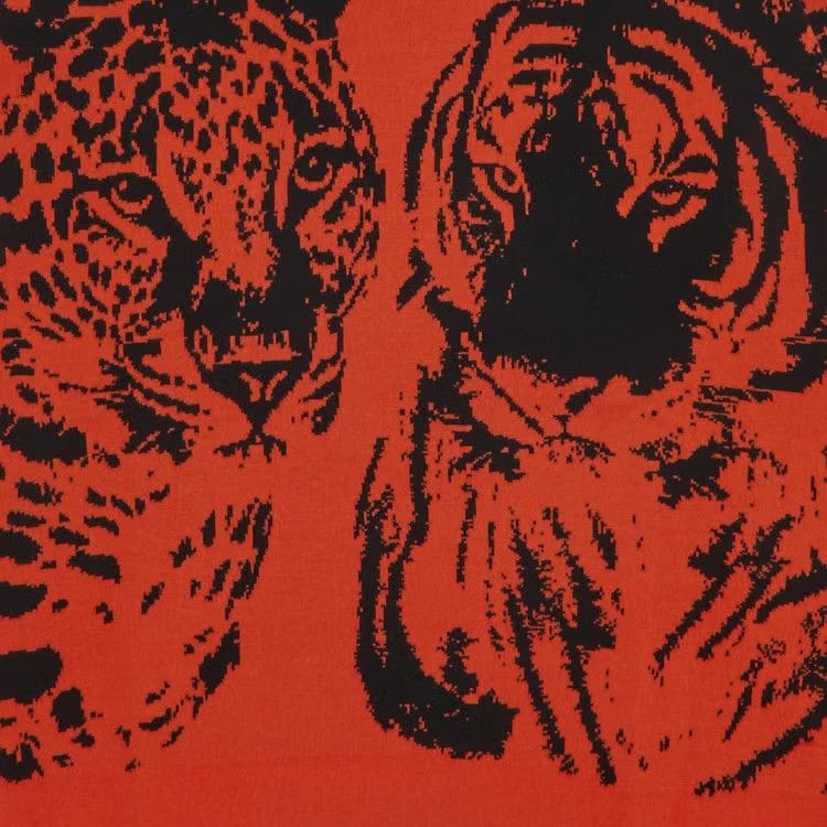 Supreme Big Cats Jacquard Long-Sleeve Top Orange