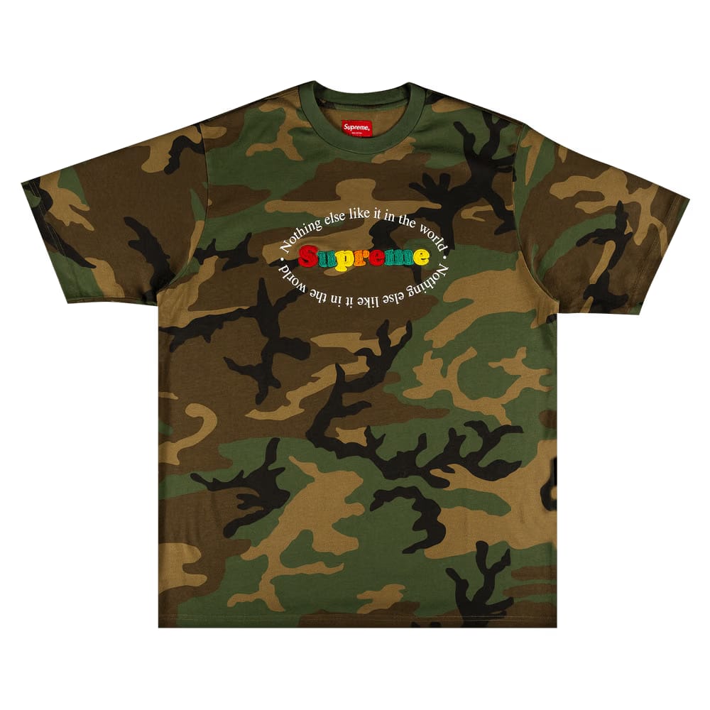 Supreme Nothing Else Shorts-Sleeve Top Woodland Camo