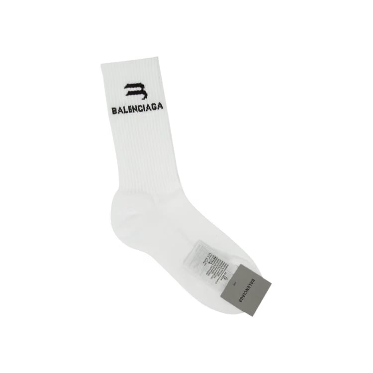 Balenciaga Sport Socks White/Black