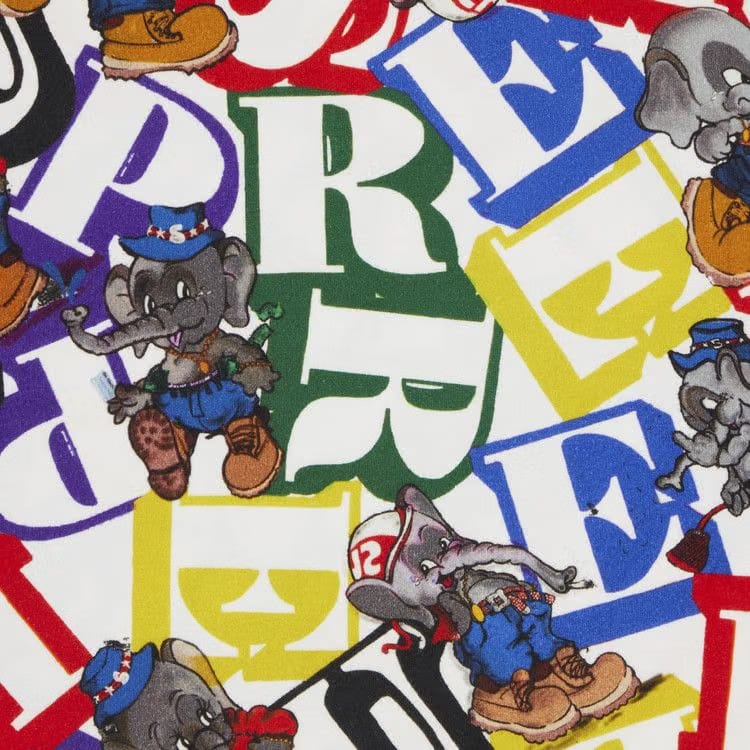 Supreme Elephant Shorts-Sleeve Top Multicolor