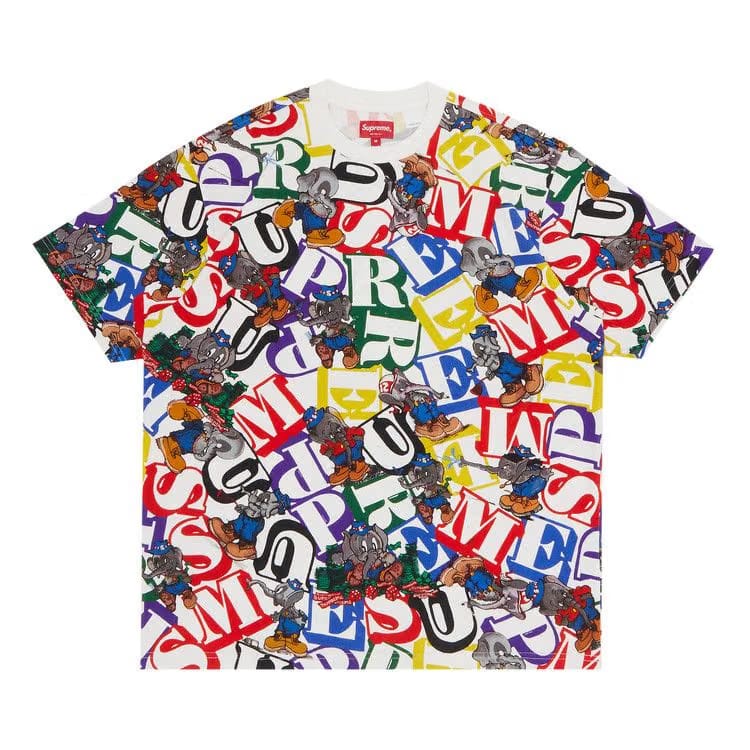 Supreme Elephant Shorts-Sleeve Top Multicolor