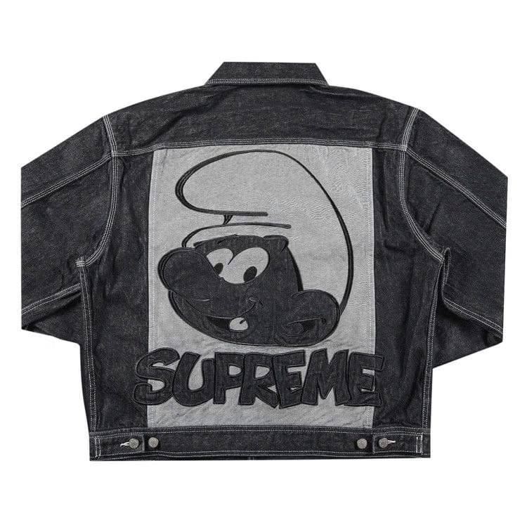 Supreme x Smurfs Denim Trucker Jacket Black