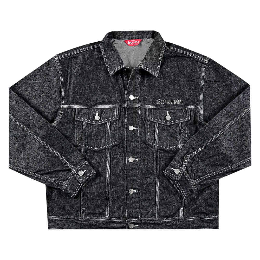Supreme x Smurfs Denim Trucker Jacket Black