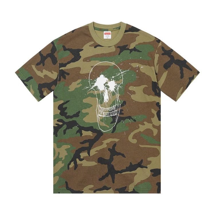Supreme Ralph Steadman Skull T-Shirt Woodland Camo