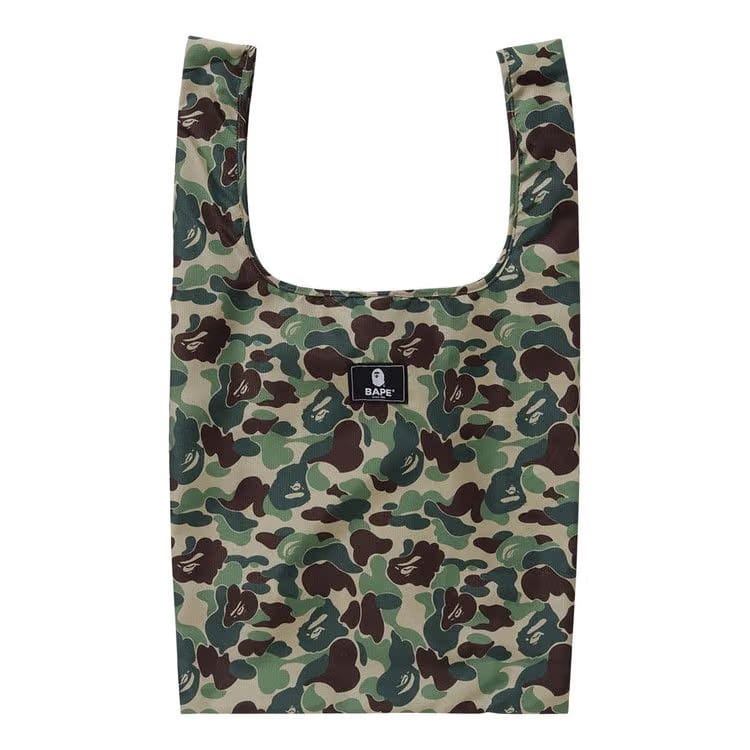 BAPE ABC Camo L Shopping Bag Green