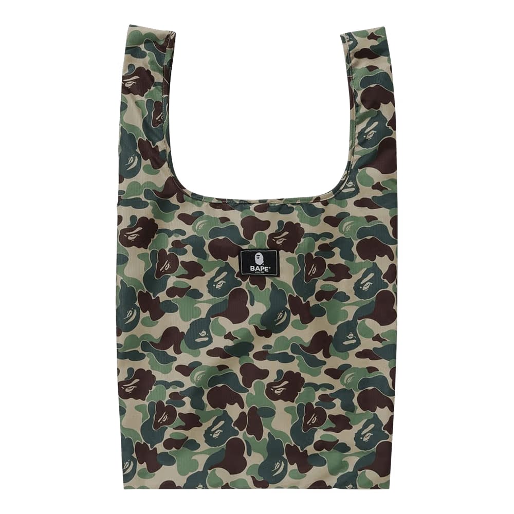 BAPE ABC Camo L Shopping Bag Green