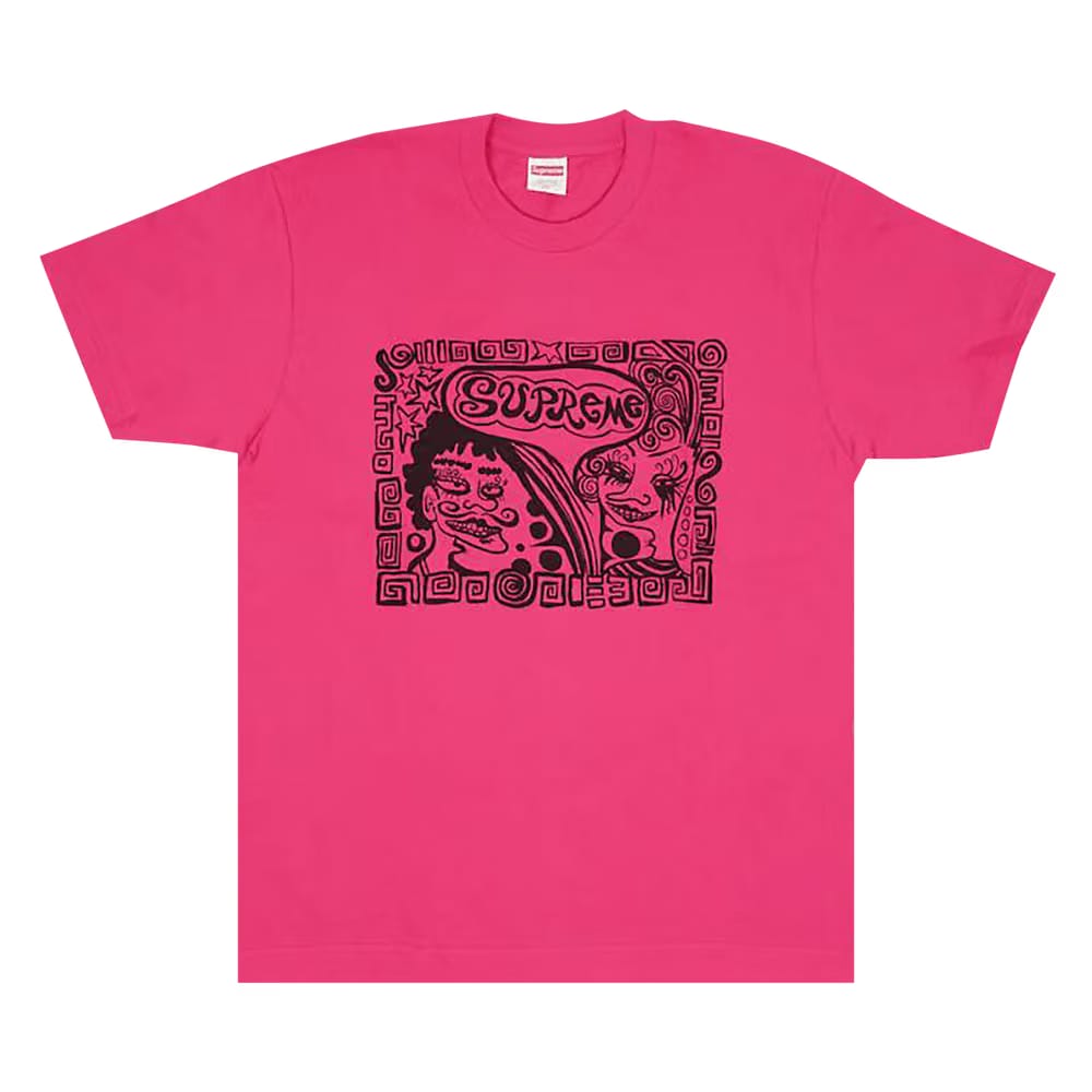 Supreme Faces T-Shirt Dark Pink