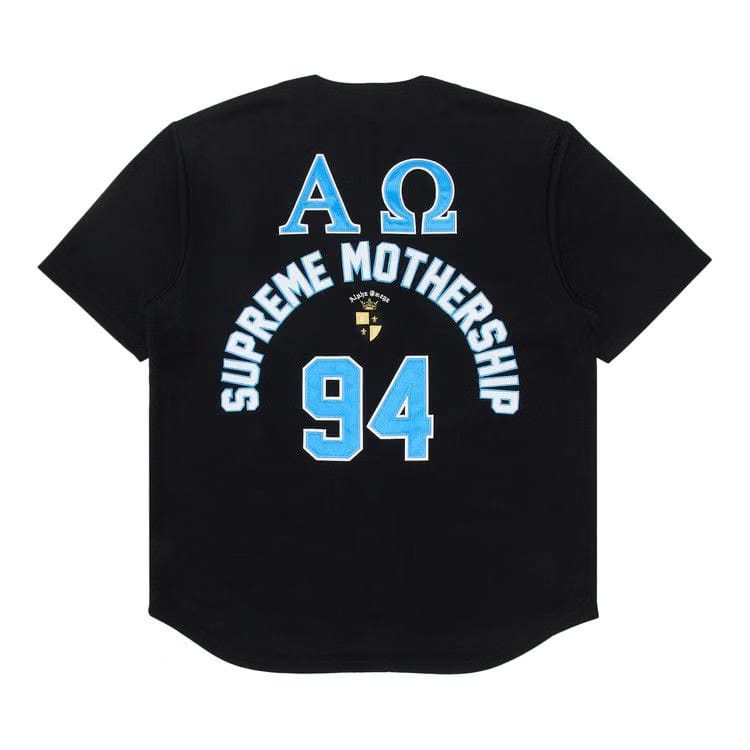 Supreme Alpha Omega Baseball Jersey Black
