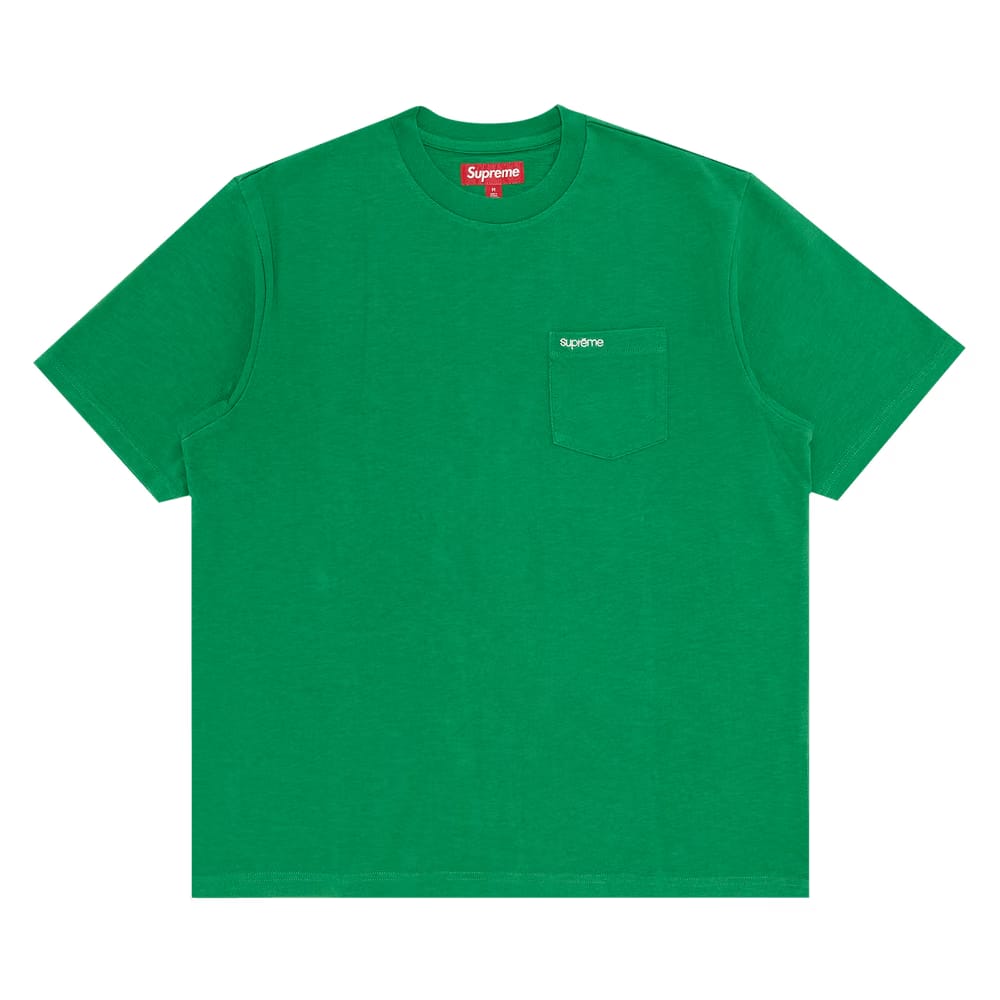Supreme Shorts-Sleeve Pocket T-Shirt Green