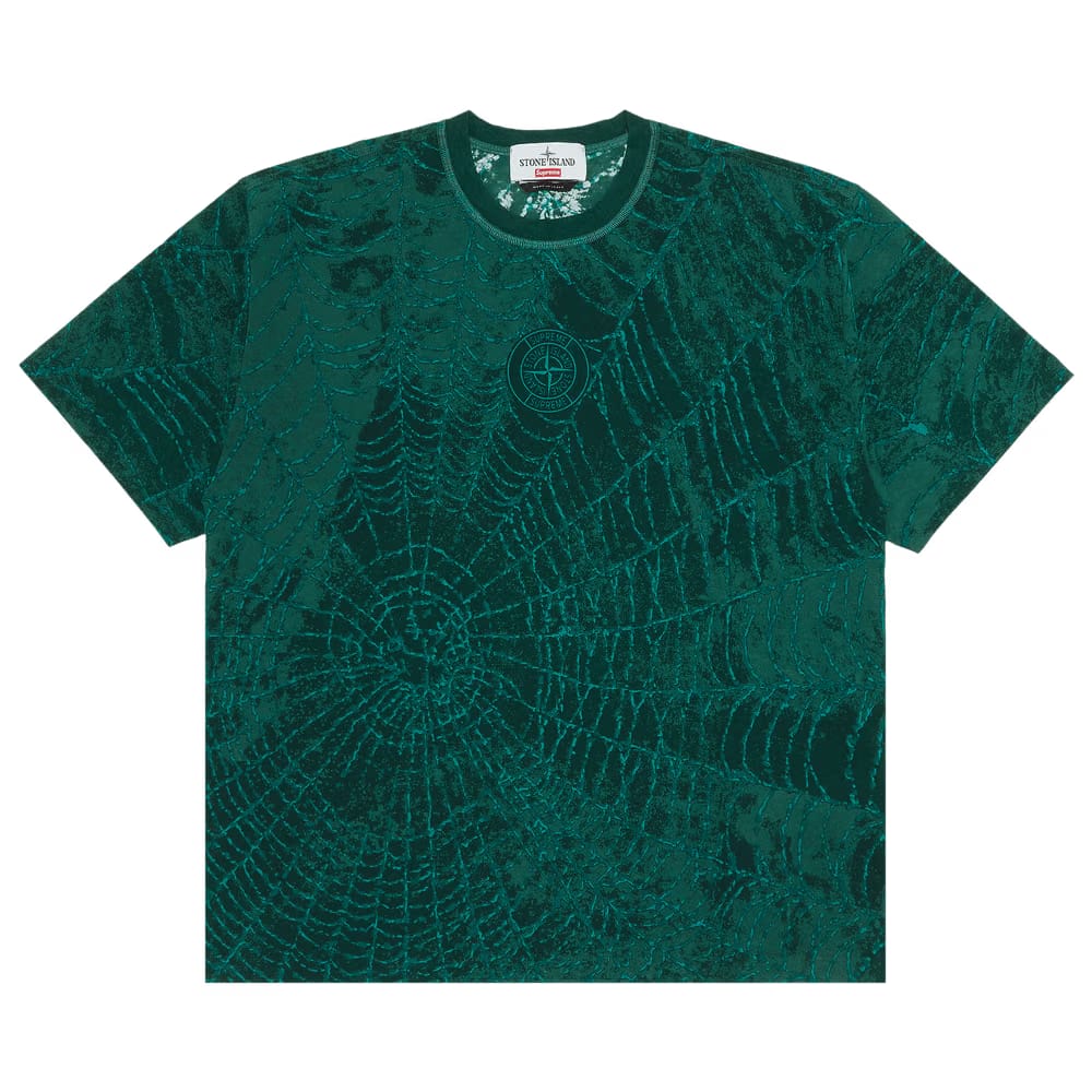 Supreme x Stone Island Shorts-Sleeve Top Dark Green