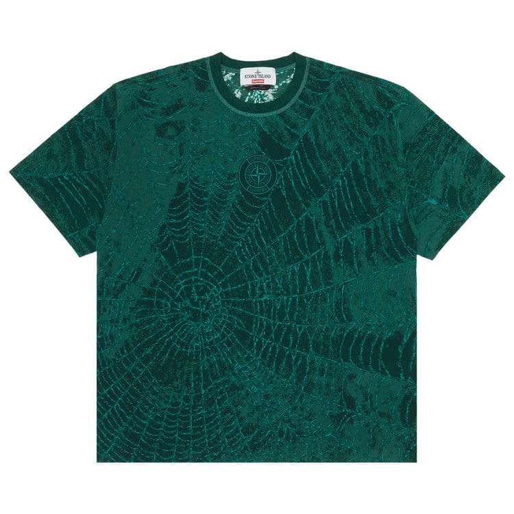 Supreme x Stone Island Shorts-Sleeve Top Dark Green