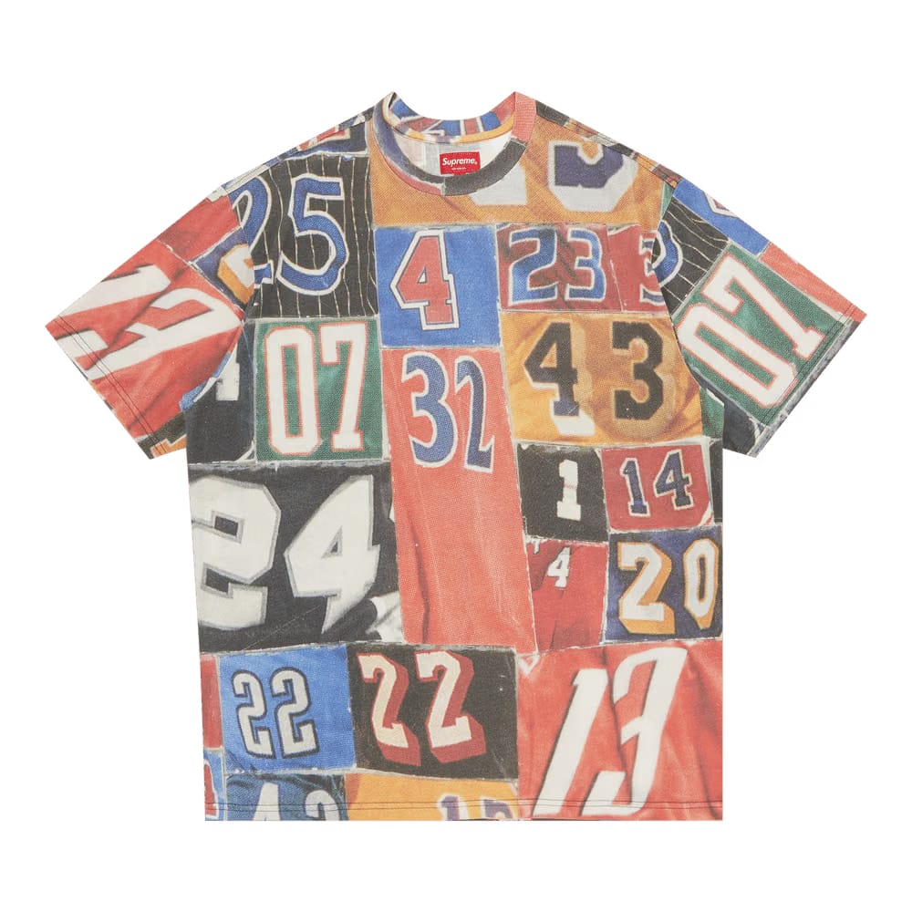 Supreme Jersey Collage Shorts-Sleeve Top Multicolor