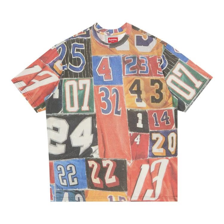 Supreme Jersey Collage Shorts-Sleeve Top Multicolor