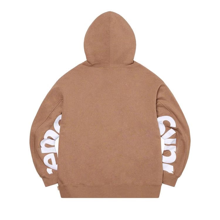 Supreme Cropped Panels Hoodie Light Brown