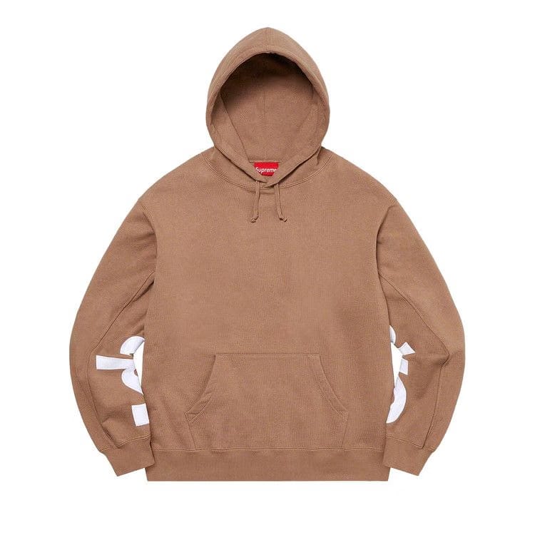 Supreme Cropped Panels Hoodie Light Brown