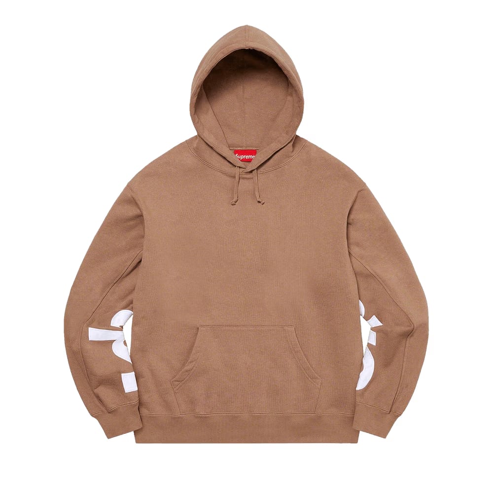 Supreme Cropped Panels Hoodie Light Brown