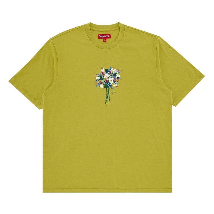 Supreme Bouquet Shorts-Sleeve Top Lime