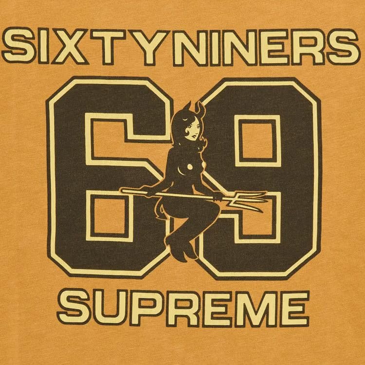 Supreme x HYSTERIC GLAMOUR 69 Football Top Light Orange