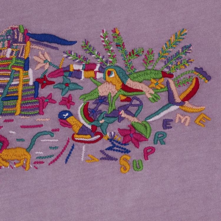 Supreme Machu Picchu Shorts-Sleeve Top Lavender