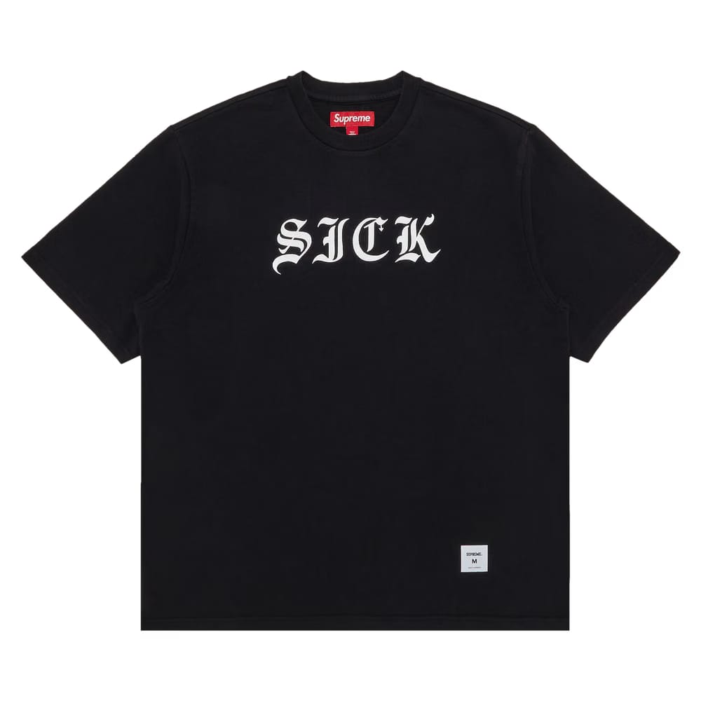 Supreme Sick Shorts-Sleeve Top Black
