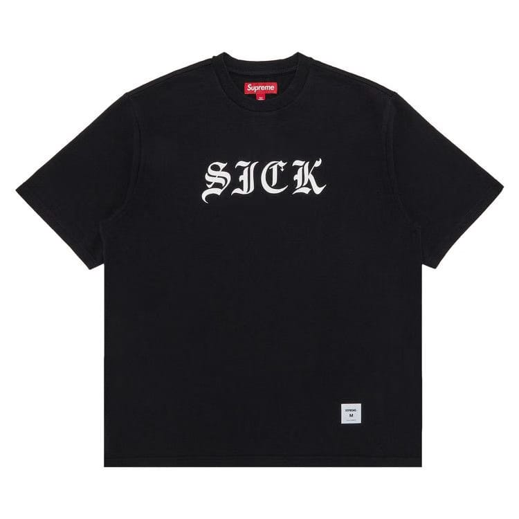 Supreme Sick Shorts-Sleeve Top Black