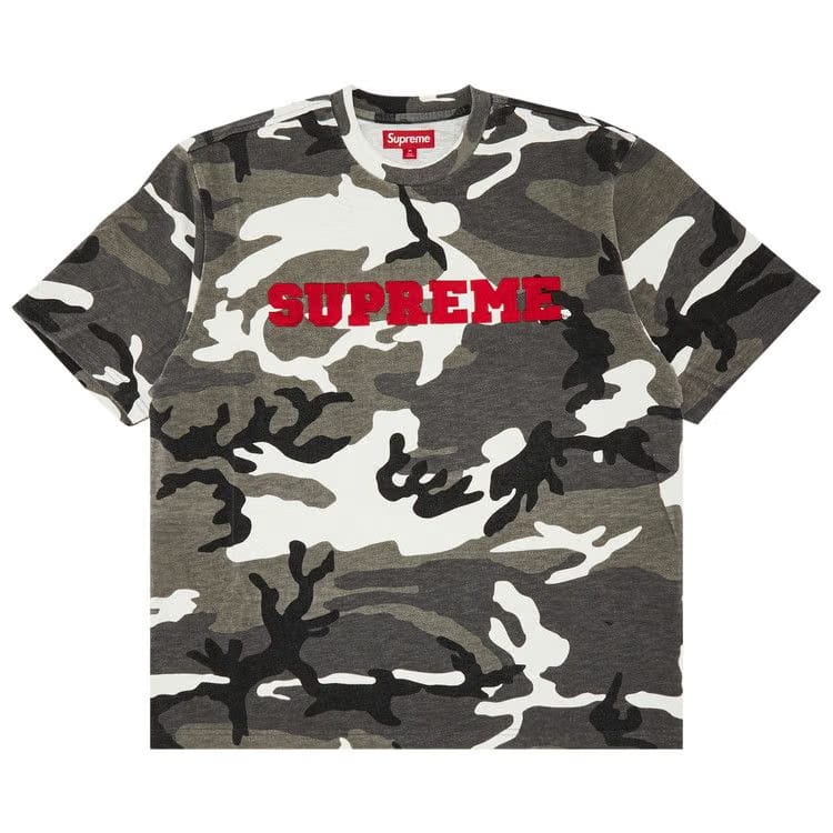 Supreme Collegiate Shorts-Sleeve Top Snow Camo