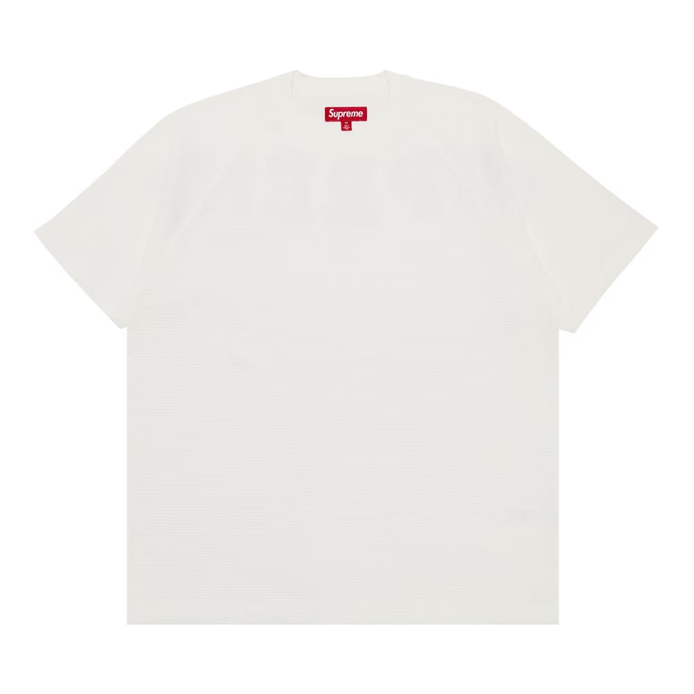 Supreme Stencil Thermal Shorts-Sleeve Top White