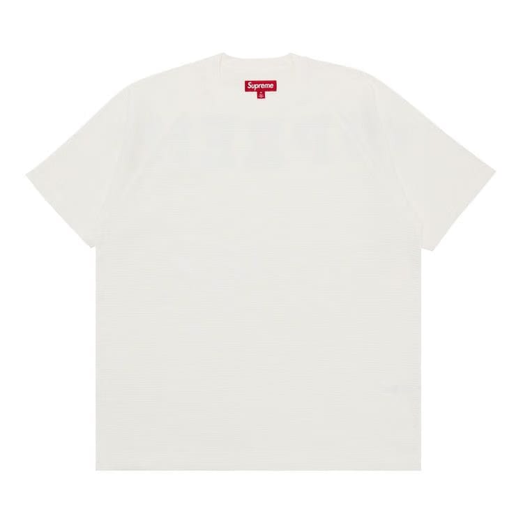 Supreme Stencil Thermal Shorts-Sleeve Top White