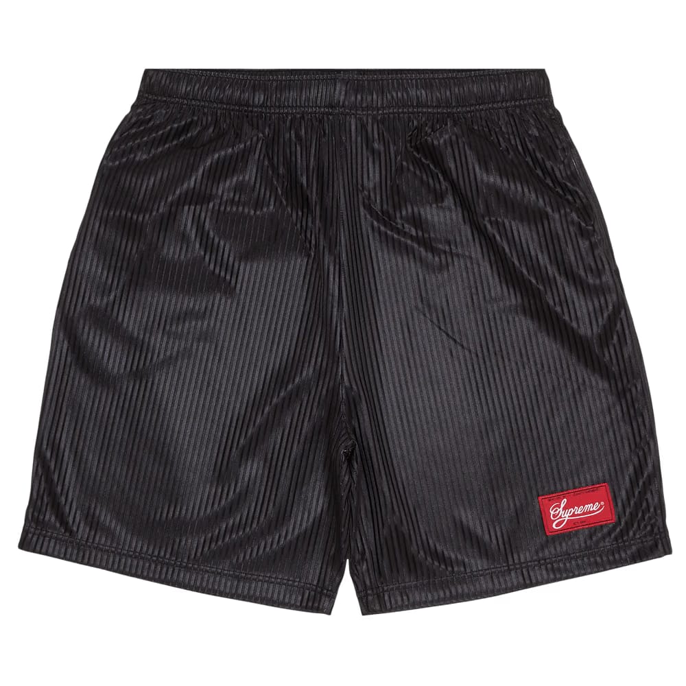 Supreme Gradient Mesh Stripe Baggy Shorts Black