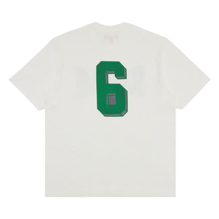 Supreme Flocked Washed Shorts-Sleeve Top White