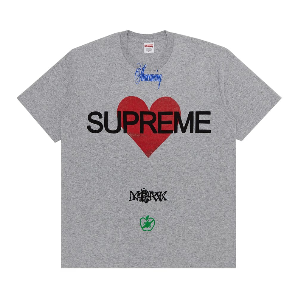 Supreme Announcing T-Shirt Heather Grey