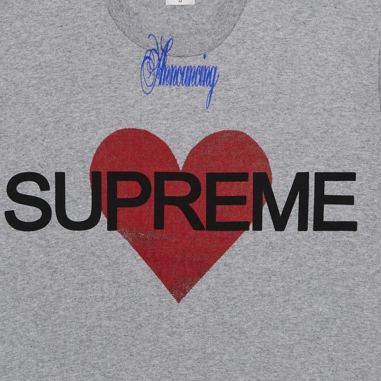 Supreme Announcing T-Shirt Heather Grey