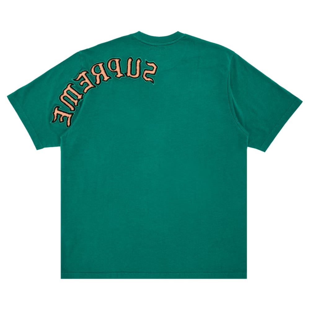 Supreme Brushed Arc Shorts-Sleeve Top Green