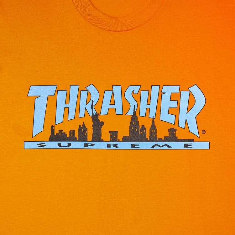 Supreme x Thrasher Skyline T-Shirt Orange